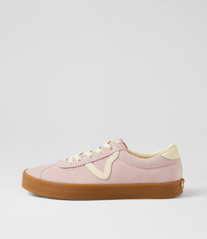 Sport Low W Gum Sepia Rose Suede Leather Sneakers