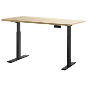 Standing Desk Electric Height Adjustable Desks Black Oak 120Cm