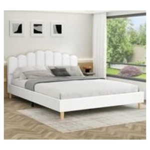 Starkville Queen Pu Bed Frame White