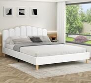 Starkville Queen Pu Bed Frame White