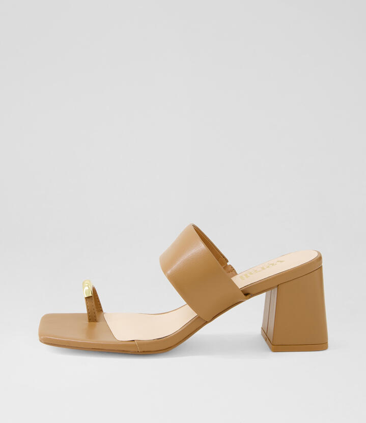 Stassie Dark Camel Sandals