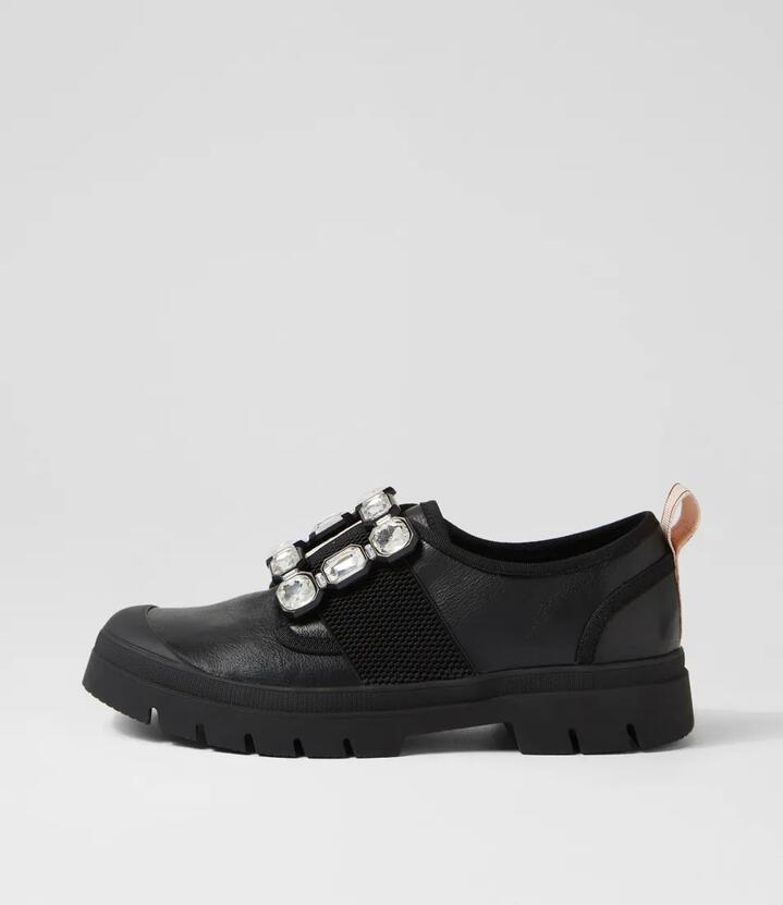 Stay Black Leather Sneakers