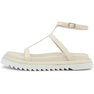 Stefani Footbed Off White Leather Sandals