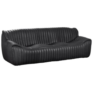 Stenson 3 Seat Sofa Leather, Santosa Black