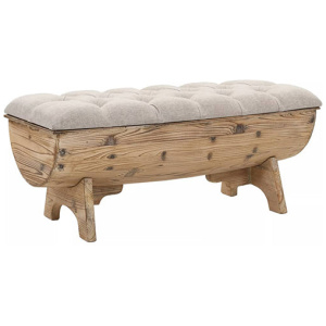 Storage Bench 103 X 51 X 44 Cm Solid Wood And Fabric