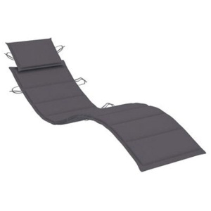 Sun Lounger Cushion Anthracite 186X58X4 Cm