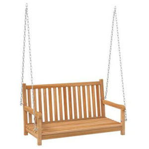 Swing Bench Solid Teak Wood 114 X 60 X 64 Cm