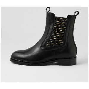 Talia Black Leather Chelsea Boots