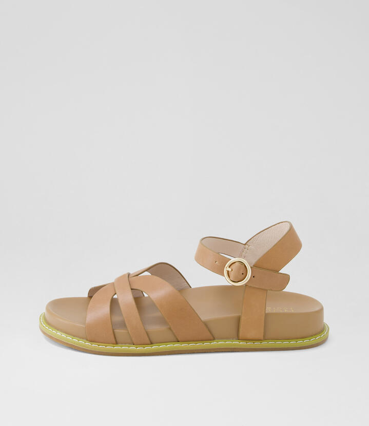 Talia Tan Leather Sandals