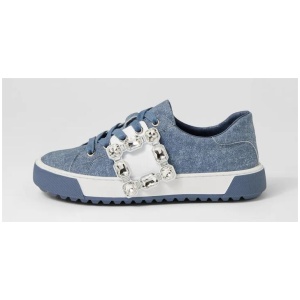 Tamir Dj Blue Denim White Leather Blue Denim White
