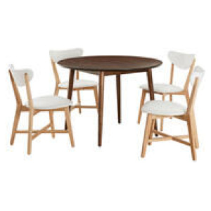 Tara 4 Seater Dining Table Set With Elke Chairs White