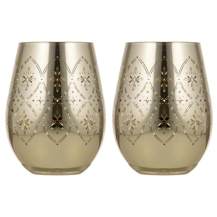 Tempa Chantelle Set of 2 Stemless Glasses