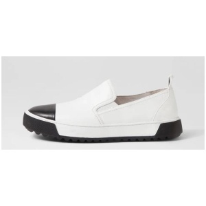 Therilly Black White Leather Sneakers