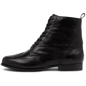 Thron Xf Black Leather Ankle Boots