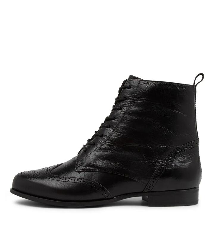 Thron Xf Black Leather Ankle Boots