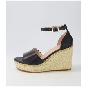 Tilley Black Leather Sandals