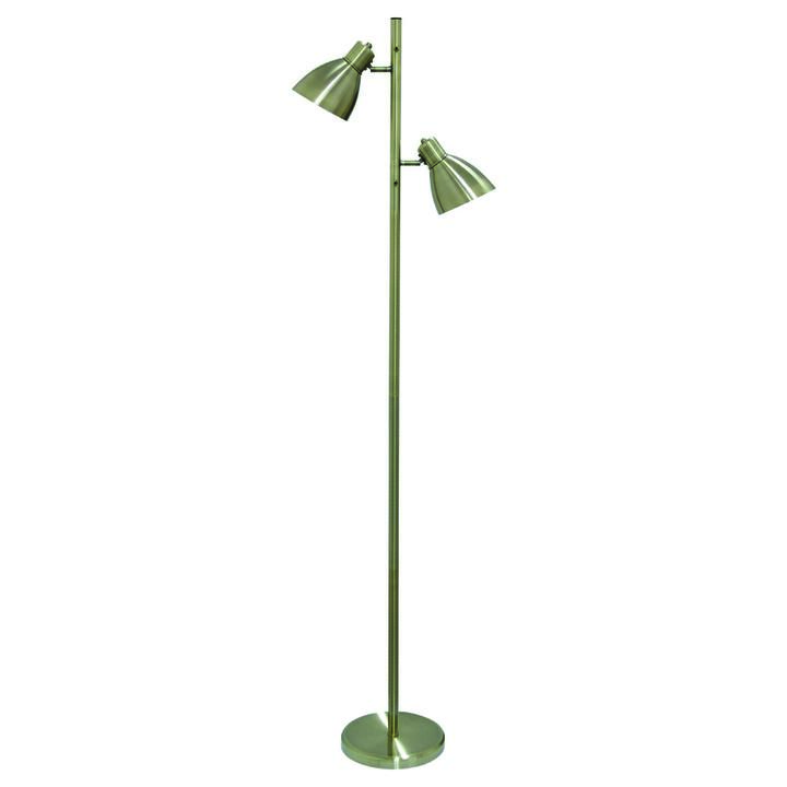 Torres 2 Floor Lamp, Antique Brass