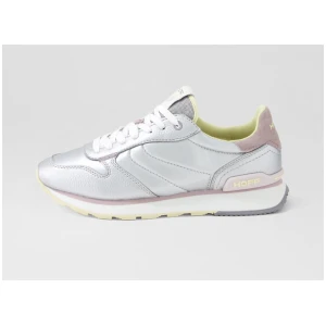 Track And Field Tiryns Silver Fabric Sneakers