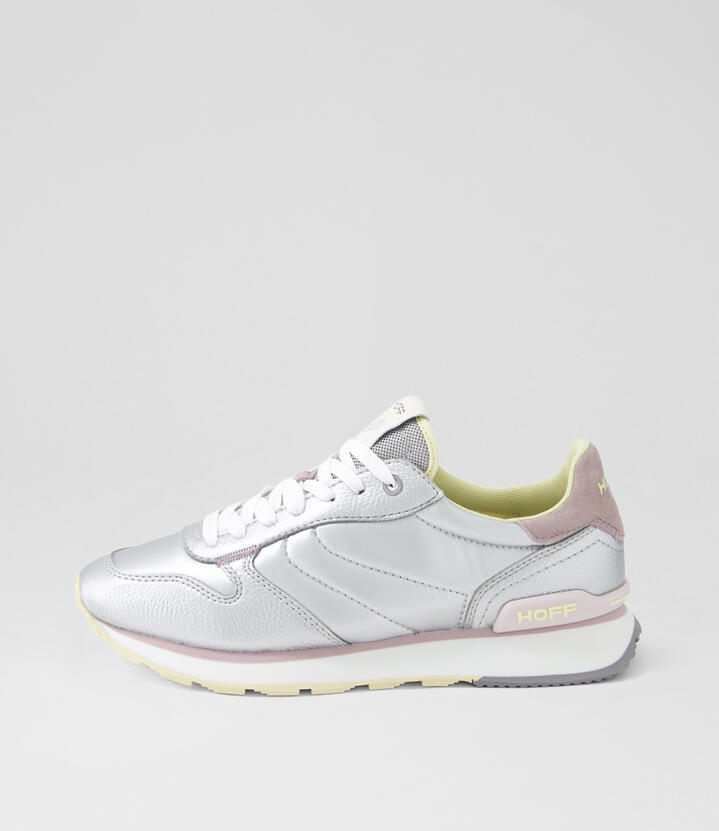 Track And Field Tiryns Silver Fabric Sneakers