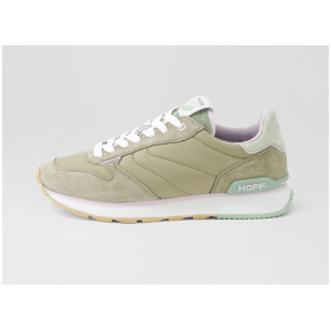 Track And Field Xanthos Khaki Leather Fabric Sneakers