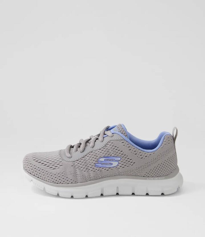 Track New Staple Grey Blue Fabric Sneakers