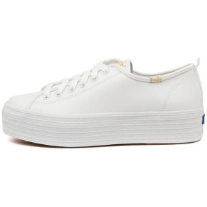 Triple Up White Leather