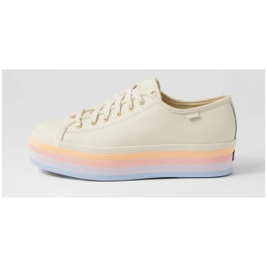 Triple Up White Multi Leather Sneakers