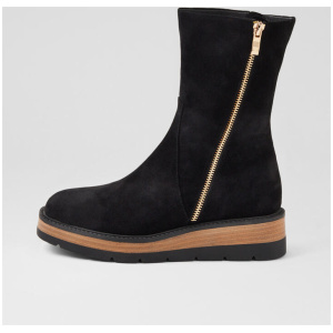 Tristad Black Nat Suede Ankle Boots