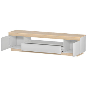 Tv Cabinet Entertainment Unit Stand Storage Drawer Shelf 180Cm White Wood