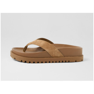 Ubee Light Choc Suede Slides