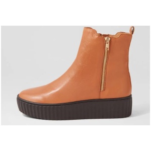 Ufast Scotch Choc Leather Ankle Boots