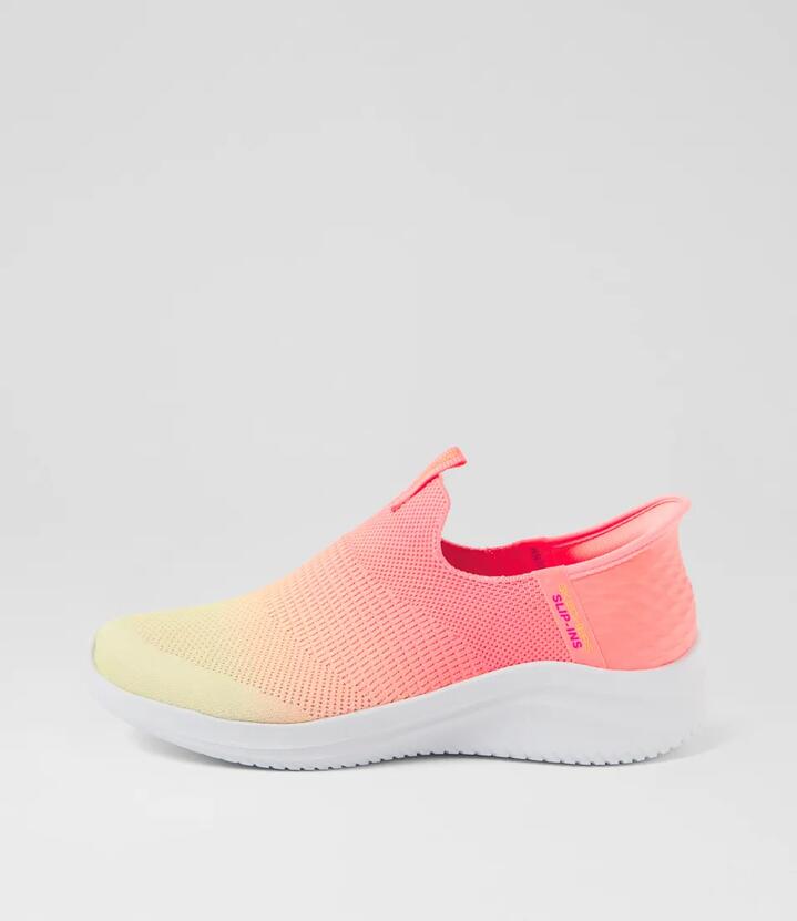 Ultra Flex 3 Beauty Blend Neon Pink Yellow Mesh Sneakers