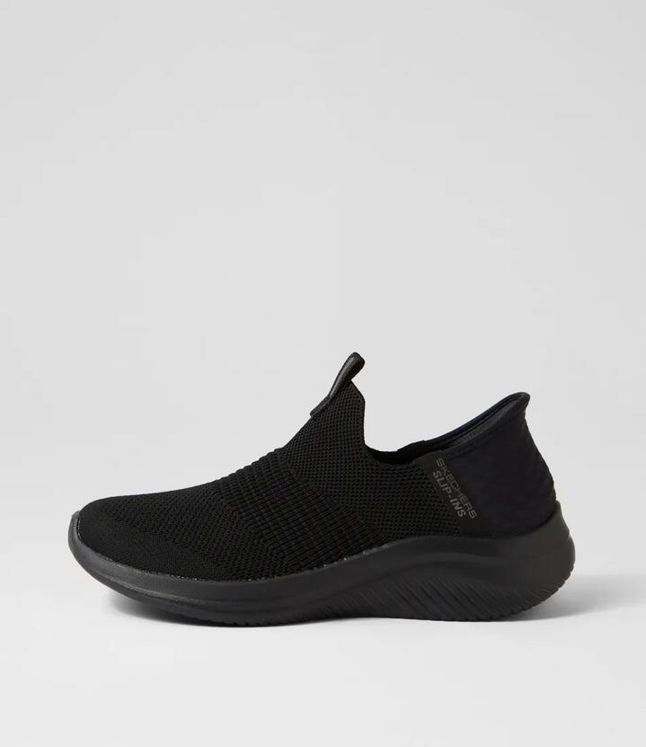 Ultra Flex 3 Cs Black Fabric Sneakers