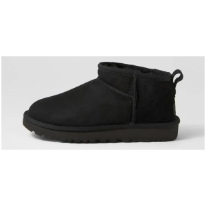 Ultra Mini Black Sheepskin Ankle Boots