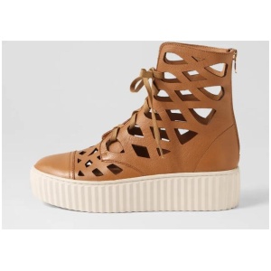 Urchie Dark Tan Vanilla Leather Sneakers