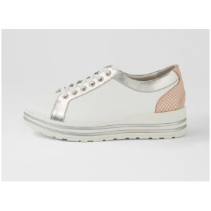 Vaelie Xf White Silver Multi Leather Sneakers