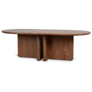 Valdis 2.4m Dining Table - Walnut by Interior Secrets - AfterPay Available
