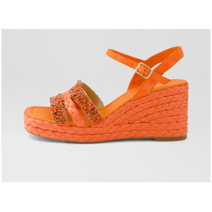 Vallio Orange Fabric Sandals