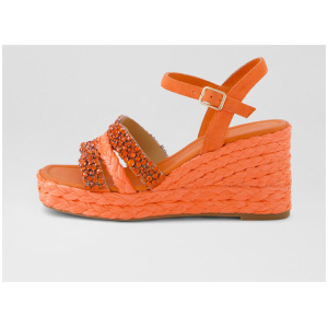 Vallirie New Orange Leather Sandals