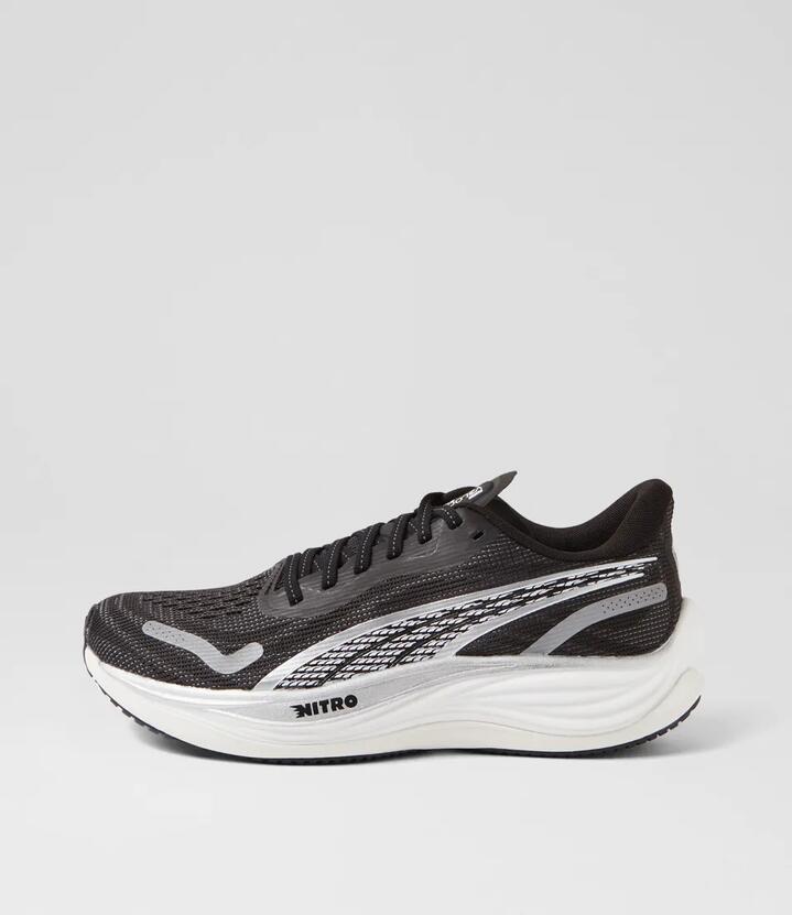 Velocity Nitro3 Black Silver White Mesh Sneakers