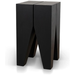 Velour 27cm Square Side Table - Full Black by Interior Secrets - AfterPay Available