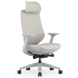 Velsan Mesh Office Chair - Light Grey with Headrest by Interior Secrets - AfterPay Available