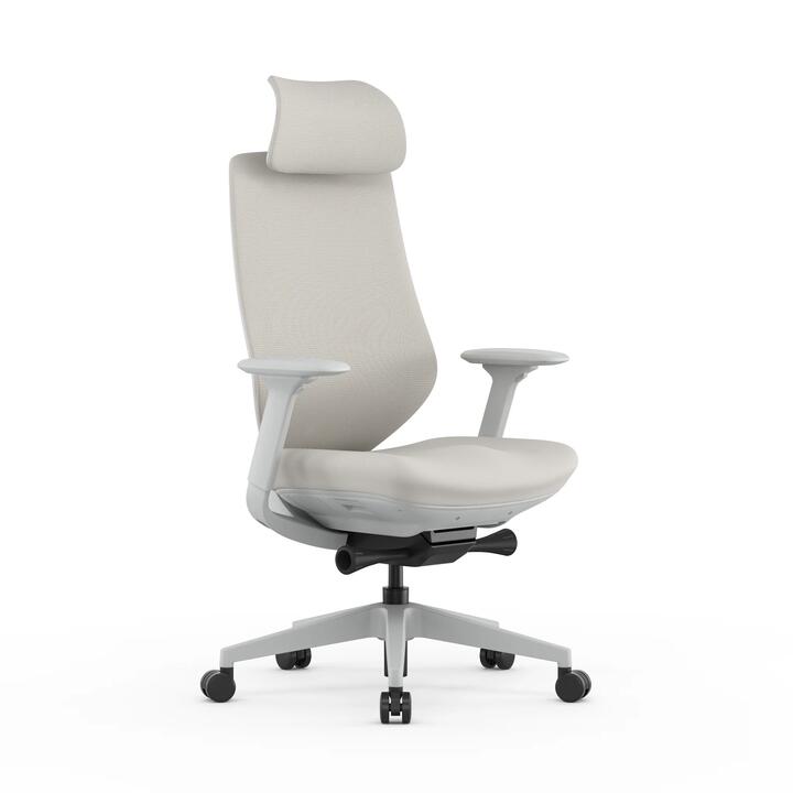 Velsan Mesh Office Chair - Light Grey with Headrest by Interior Secrets - AfterPay Available