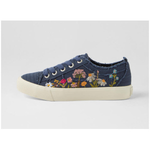 Vivid Pure Navy Canvas Sneakers