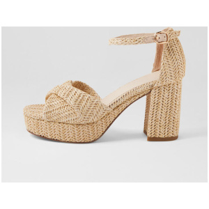 Volla Vanilla Synthetic Raffia Sandals