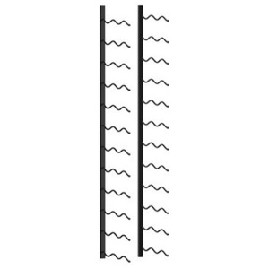 Wall Mounted Wine Rack For 24 Bottles Black Iron