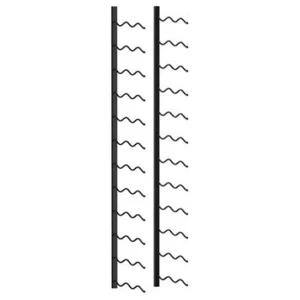 Wall Mounted Wine Rack For 24 Bottles Black Iron
