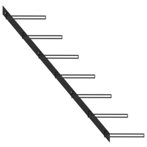 Wall Mounted Wine Rack For 7 Bottles Black Metal