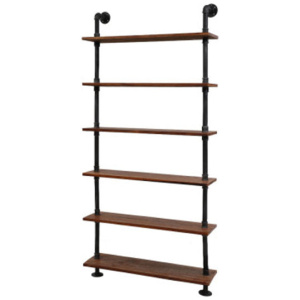 Wall Shelves Display Bookshelf Rustic Vintage Diy Pipe Shelf Brackets