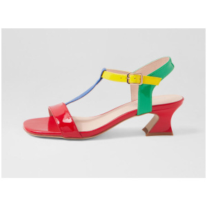 Wernice Red Multi Patent Leather Sandals
